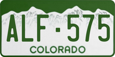 CO license plate ALF575
