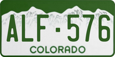 CO license plate ALF576