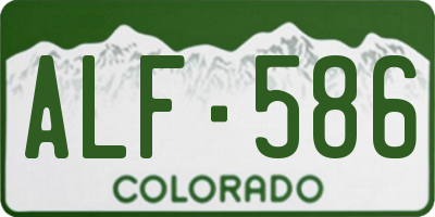 CO license plate ALF586
