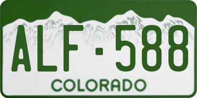 CO license plate ALF588