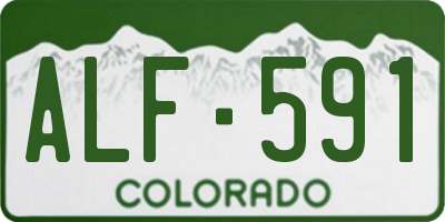 CO license plate ALF591