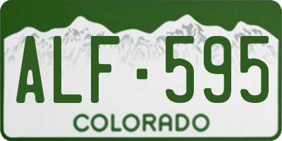 CO license plate ALF595