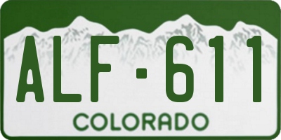 CO license plate ALF611