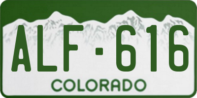 CO license plate ALF616