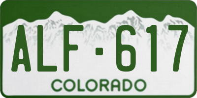 CO license plate ALF617