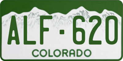 CO license plate ALF620