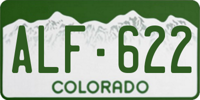 CO license plate ALF622