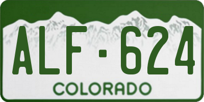 CO license plate ALF624
