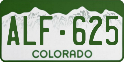 CO license plate ALF625
