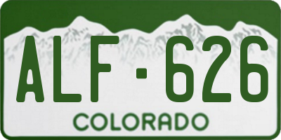 CO license plate ALF626
