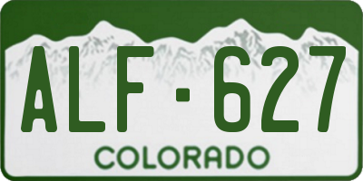 CO license plate ALF627