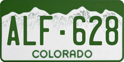 CO license plate ALF628