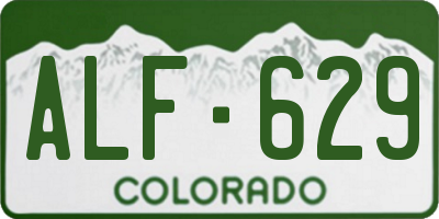 CO license plate ALF629