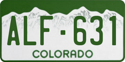 CO license plate ALF631