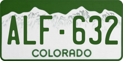 CO license plate ALF632