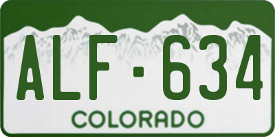 CO license plate ALF634