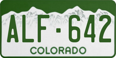 CO license plate ALF642