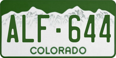 CO license plate ALF644