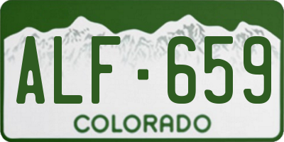 CO license plate ALF659