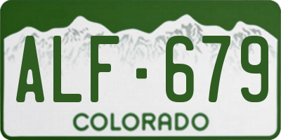 CO license plate ALF679