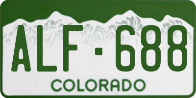 CO license plate ALF688