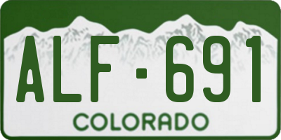 CO license plate ALF691