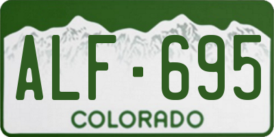 CO license plate ALF695