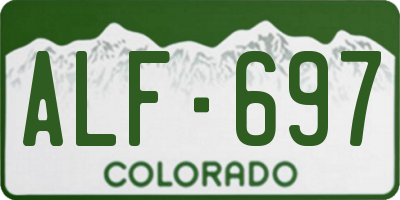 CO license plate ALF697