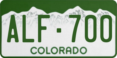 CO license plate ALF700