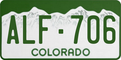 CO license plate ALF706