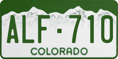 CO license plate ALF710