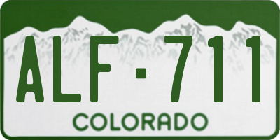 CO license plate ALF711