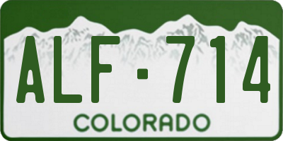 CO license plate ALF714