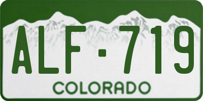 CO license plate ALF719