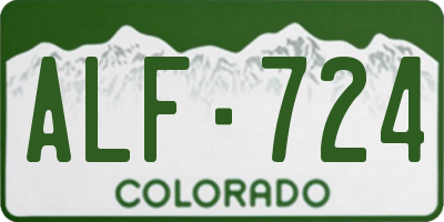 CO license plate ALF724