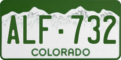 CO license plate ALF732
