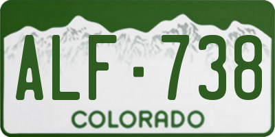 CO license plate ALF738