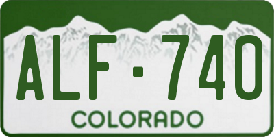 CO license plate ALF740
