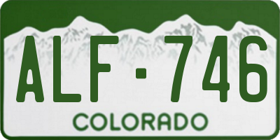 CO license plate ALF746