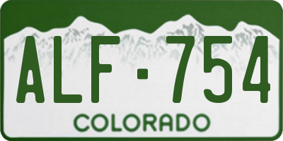 CO license plate ALF754