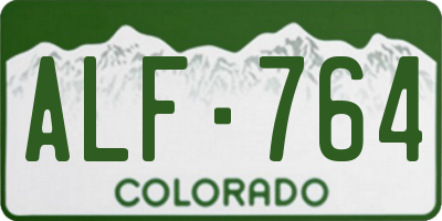 CO license plate ALF764