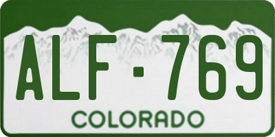 CO license plate ALF769