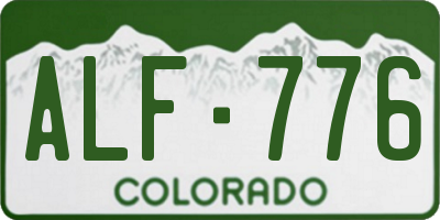 CO license plate ALF776