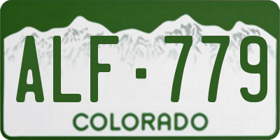 CO license plate ALF779