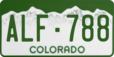 CO license plate ALF788