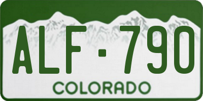 CO license plate ALF790