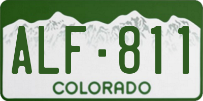 CO license plate ALF811