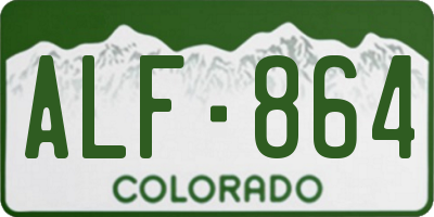CO license plate ALF864