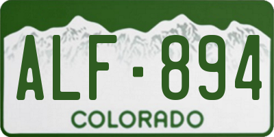 CO license plate ALF894