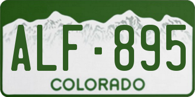CO license plate ALF895